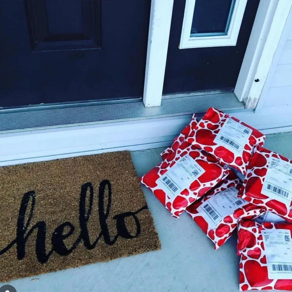 Red Hearts ❤️ Poly Mailers 10x13 Pack of 25